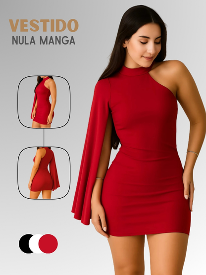 Vestido Curto Nula Manga Lateral Moda Gringa Suplex Premium Paty Show