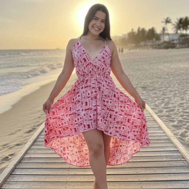 Vestido lenço de ponta multiformas envelope soltinho feminino indiano festas moda praia