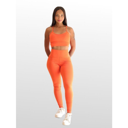 Conjunto Top e Legging Alcinha Nadadora Fitness Academia Treino